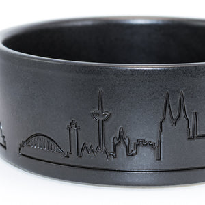 Futternapf für Hunde "Kölner Skyline" / anthrazit / Durchmesser ca. 18,3 cm