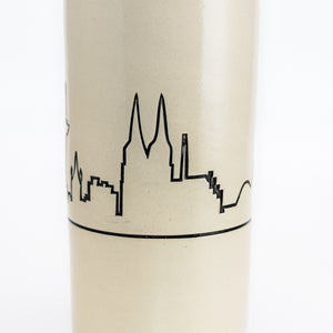Kölsch-Stange / Kölschglas aus Ton "Kölner Skyline"